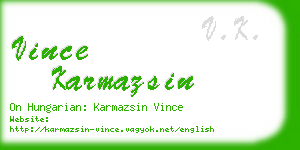 vince karmazsin business card